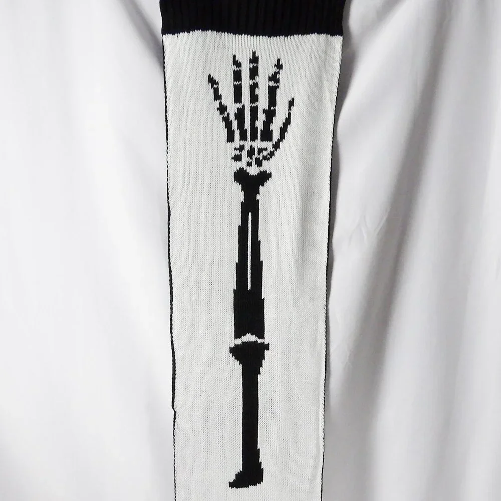 Black & White REVERSIBLE Skelton Arm Scarf NEW